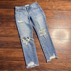 Kancan Classic High Rise Frayed Skinny Jeans